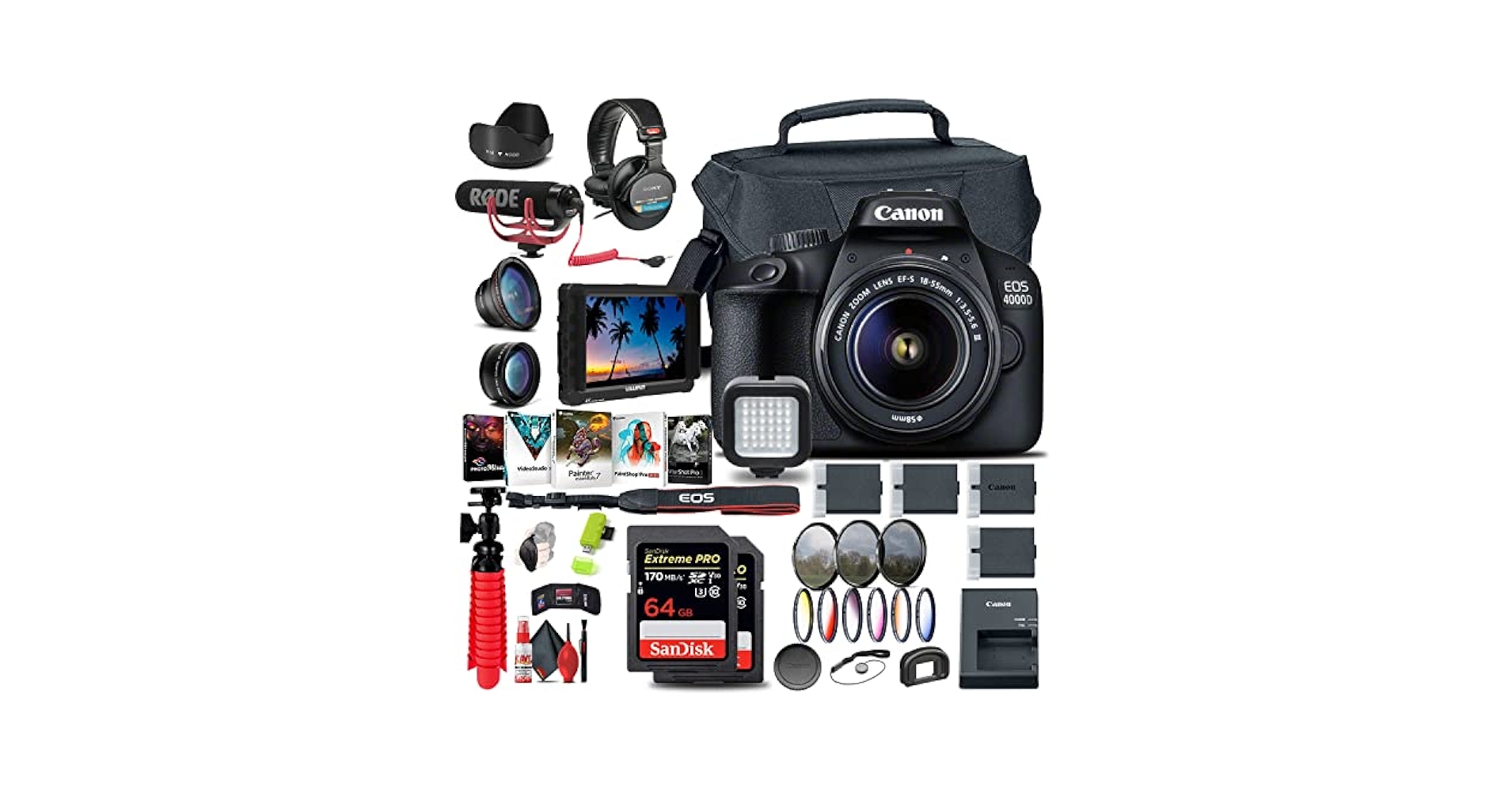 Amazon.com : Canon EOS 4000D / Rebel T100 DSLR Camera with