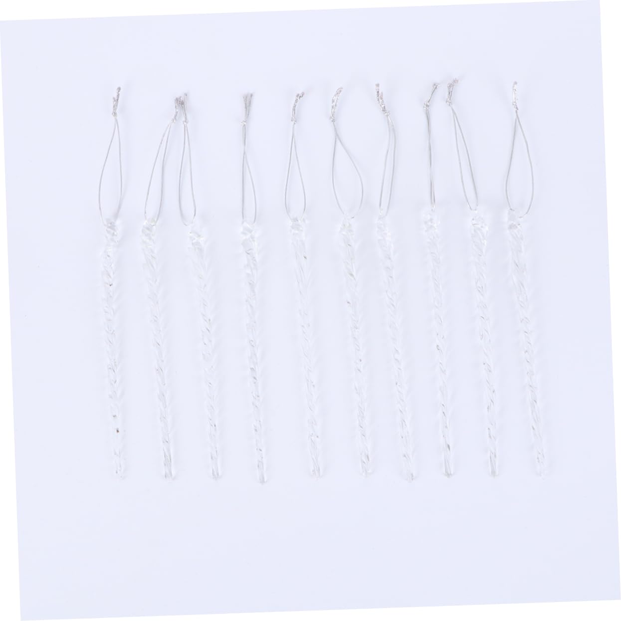 Ciieeo 30 STK Deko zum Aufhängen für Weihnachtsfeiern Eiszapfen Christbaumschmuck Glastropfen-Ornamente Weihnachtsbaum weihnachtsdeko Anhänger aus klarem Glas Spiral-