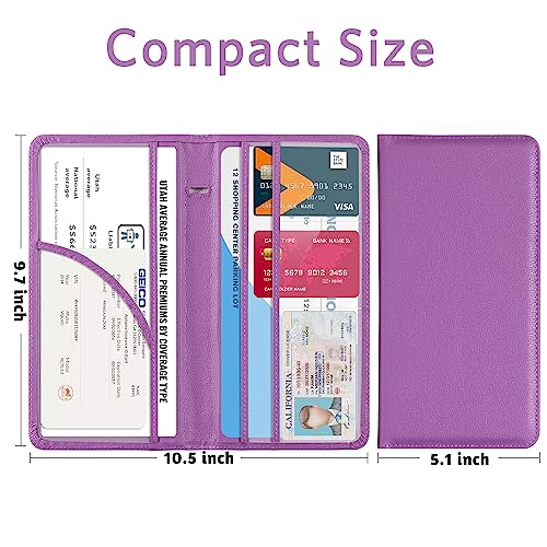 Image of CoBak Car Registration and Insurance Holder | Vehicle Glove Box Organizer, Auto Truck Compartment Document Case with Magnetic Closure for Insurance & Driver License