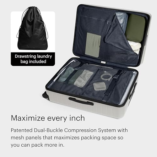 Image of Away Large Checked Luggage - 29-Inch Lightweight Hardside Suitcase with Four WhisperGlide 360 Spinner Wheels, Interior Compression System, TSA-Accepted Lock - Cloud Gray