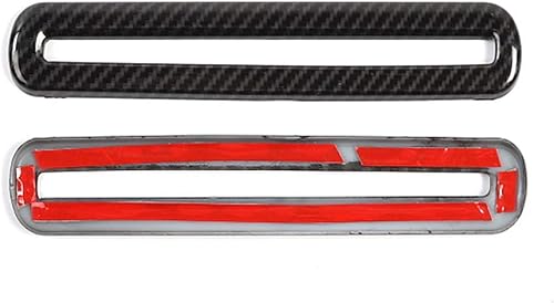 Miniatura 7 de GZXinWei Cubierta de salida de salida de aire de puerta interior de fibra de carbono para Dodge Challenger 2015-2020 Adhesivo para panel interior