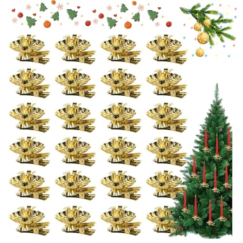 agctrler 24er Pack Baumkerzenhalter Clip für Weihnachtsbaum, Vintage...