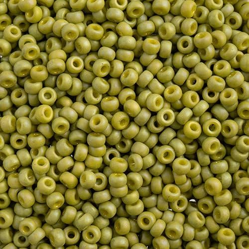 Miyuki Seed Bead 8/0 Frosted Glazed/Rainbow Green Lime Matte AB 250Grams of Japanese Glass Beads