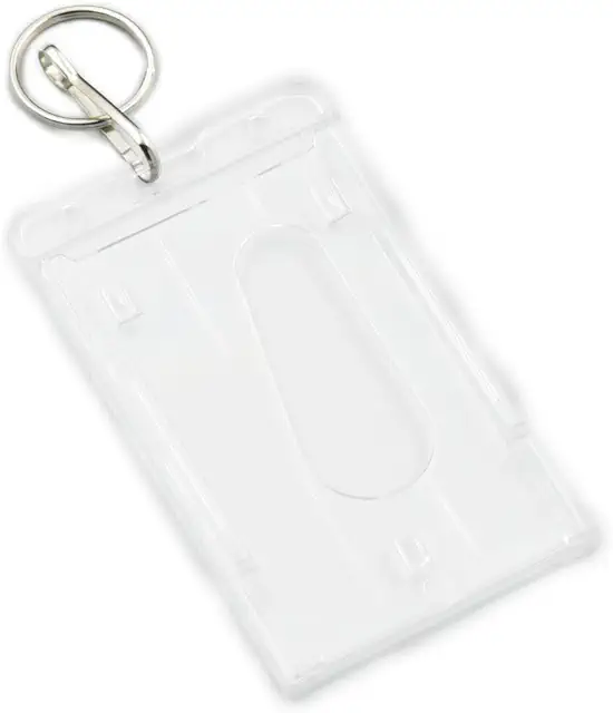 10 Sets Retractable ID Card Badge Holder Keyring Hook Reel Lanyard Clip