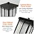 Yoenecea Modern Outdoor Post Light, Aluminum Lamp Post Light Fixture with Ribbed Glass, Soptted Black Outside Pole Lighting with 3-Inch Pier Mount Base for Yard Porch Pathway (14.2''H, 1 pc)