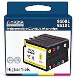 950 951 Ink cartridges Combo Pack XL for HP Ink 950xl 951xl Combo Pack (Black Cyan Magenta Yellow 4 Packs) for OfficeJet Pro 8600 8610 8615 8620 8625 8630 8640 8660 8100 276dw 251dw Printer