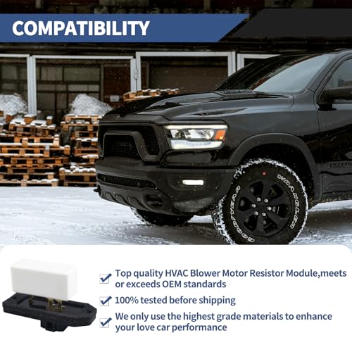 Image of HVAC Fan Blower Motor Resistor Replacement for 1997-2008 Dodge Ram 1500 2500 3500 Pickup, 1993-1999 Jeep Grand Cherokee, HVAC Fan Resistor Replaces RU109 973020 4720278 68004241AA 6800459AA 5012212AA