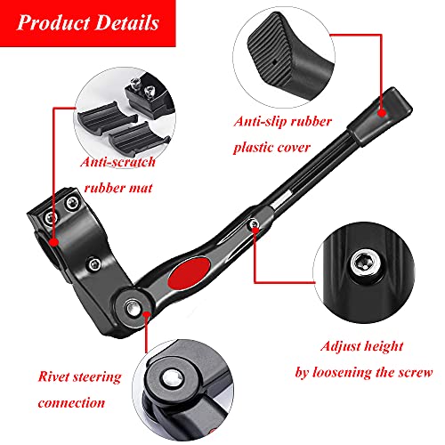 Ydquani Bike Kickstand Height Adjustable Bicycle Side Stand, Fit For Mountain Bike, Road Bike, Kids Bike, Foldable Bike, Compatible For Bicycle With Wheel Diameter Of 24-28 Inches #TOP2