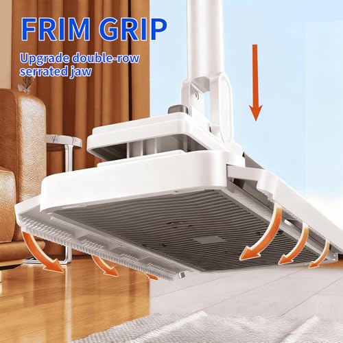 Image of No-Touch Disposable Dust Mop with 5 Reusable Cloths, Mini Lazy Mop Wet and Dry Sweeper, Hands-Free Press Lock Flat Mop for Small Spaces, 1 Second Installation