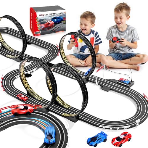 Slot Car Race Track Set for Kids Ages 6-12 Boys & Girls, Dual Racing Game 2...