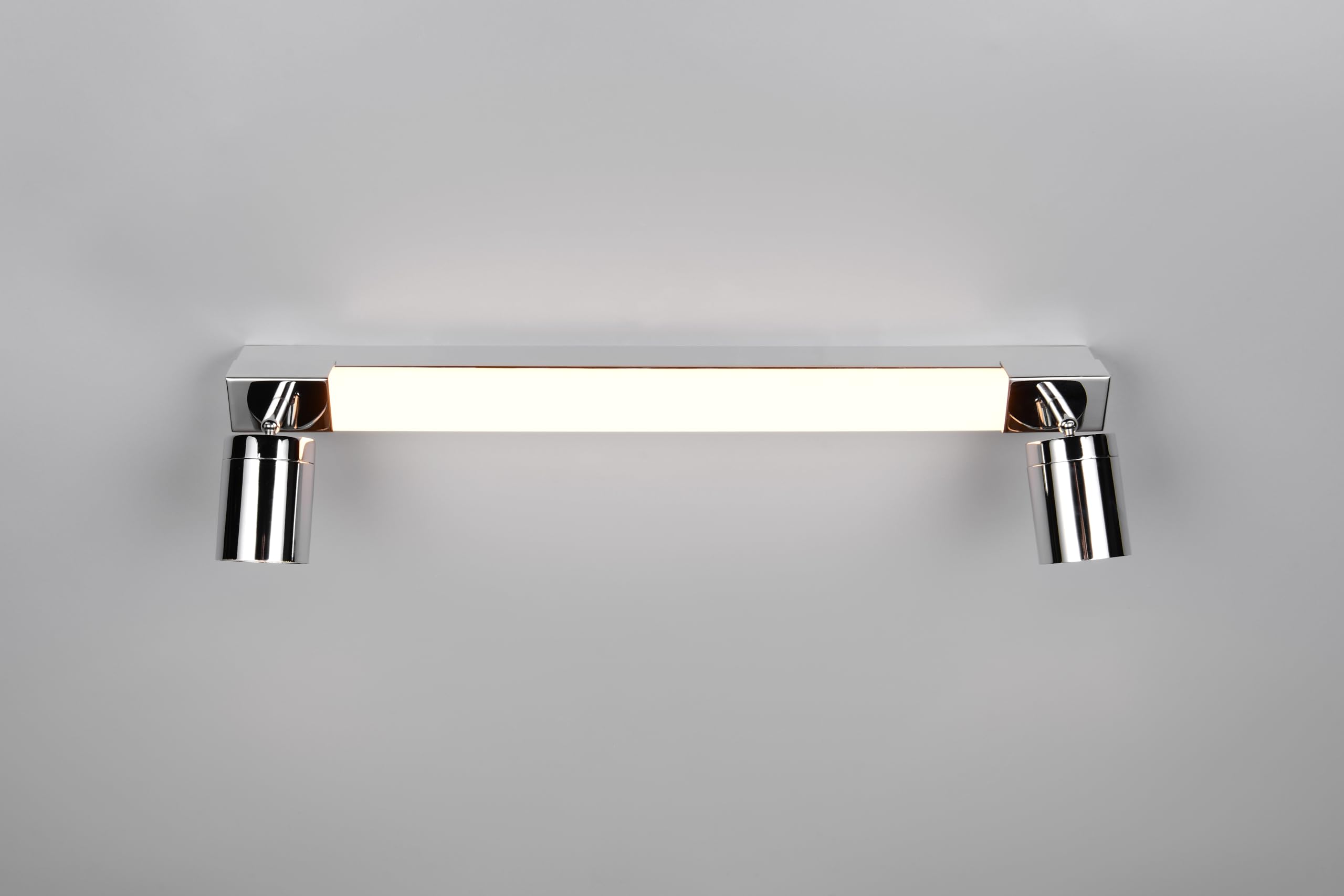 Trio Leuchten Aplique de baño LED ENRICO 281470306, metal cromado, 6,5 vatios LED, excl. 2x GU10, color de luz ajustable