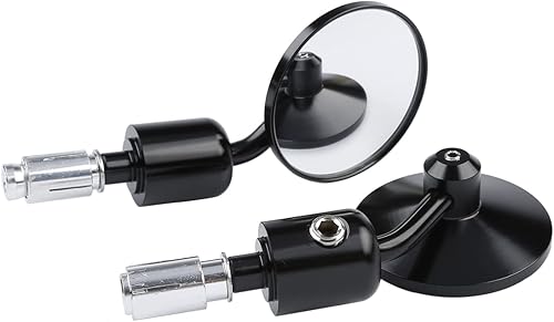 Miniatura 5 de TCT-MOTORPARTS Manillar de motocicleta Clubman Cafe Racer negro de 78 pulgadas con retrovisor final apto para Triumph Thruxton BMW Ducati Royal