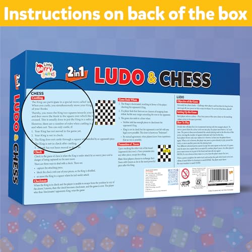 Image of 2 in 1 Ludo and Chess Board Game Set for Kids (Pack of 6) | 11 inchx11 inch Foldable Game Board with Pawns | Birthday Return Gifts for Kids Ages 6 7 8 9 10 11 12 | Gifting Set