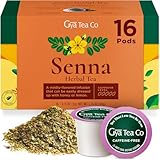 Gya Tea Co Senna Herbal Tea Pod (16 ct) - Decaf Senna Leaf Tea for Constipation Relief & Bloating