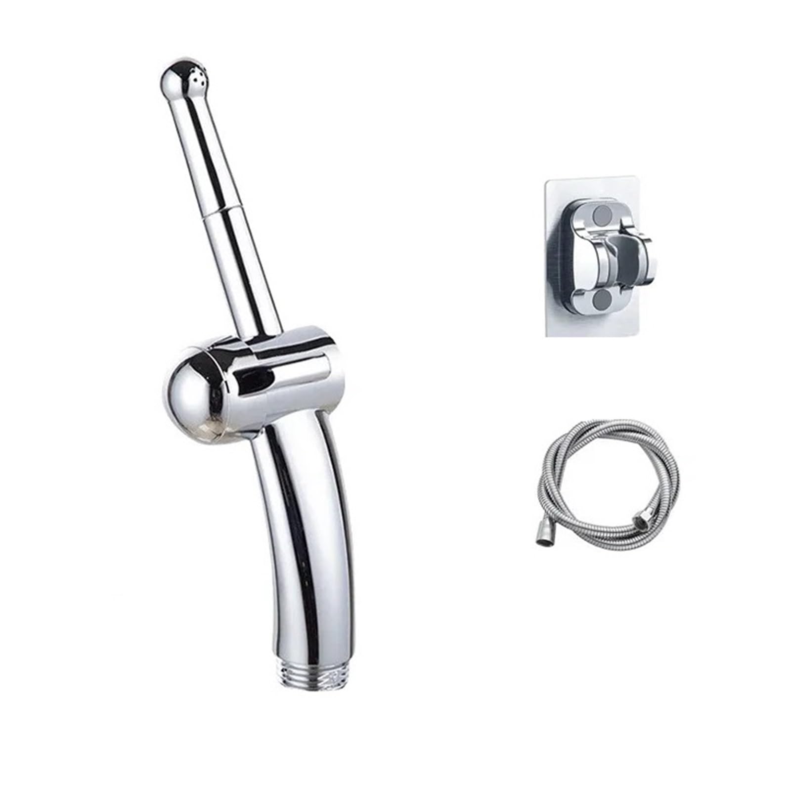 Utensilios de limpieza for instrumentos de salchicha larga con enjuague anal trasero de crisantemo, cabezal de lavado for baño de asiento personal(Sliver 1Set)