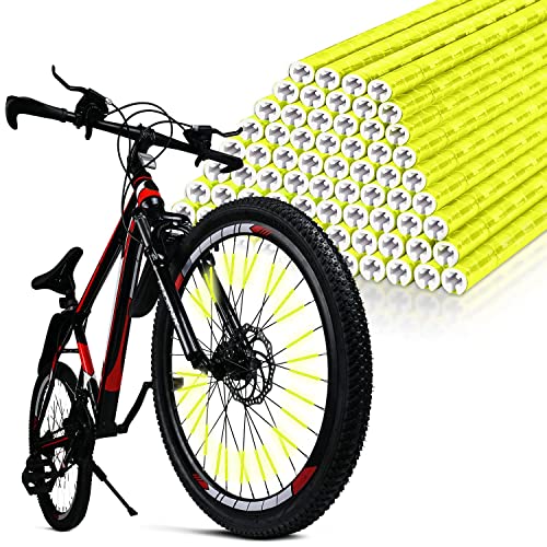 flintronic 96pcs Réflecteur de Rayon de Vélo, Tubes Réflecteurs pour Rayons de Vélo Visibilité à 360°, Coloré Réflecteur de Roue de Bicyclette Rayons...