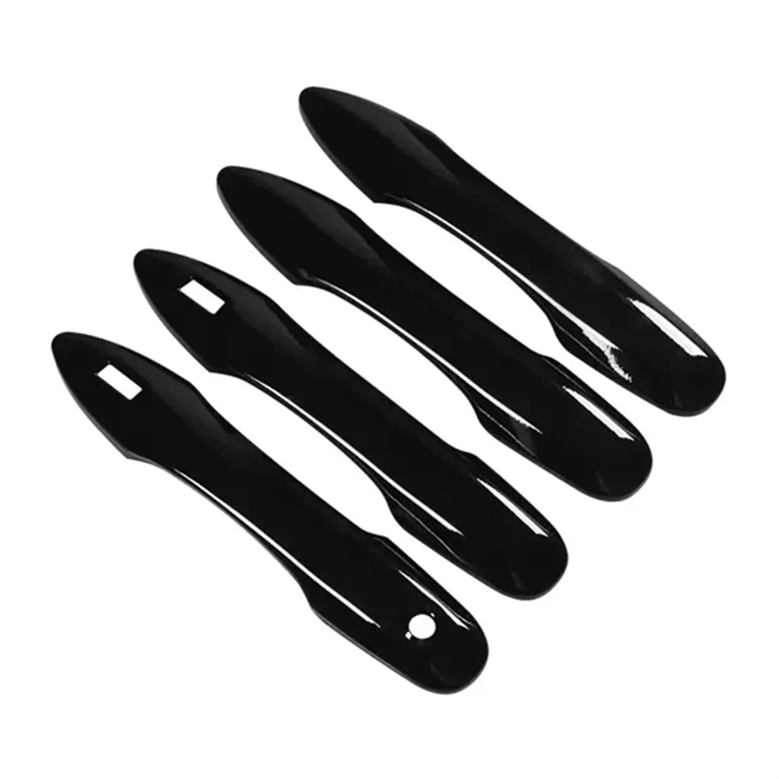 OUVECR for Toyota for Corolla Hatchback 2019-2023 Glossy Black Side Smart Exterior Door Handle Cover Trim Protective Car Outer Door Handle