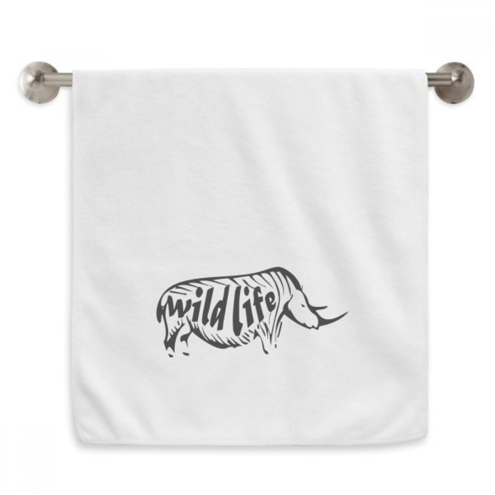 Serviettes débarbouillettes Rhinocéros serviette blanche 13x29 pouces