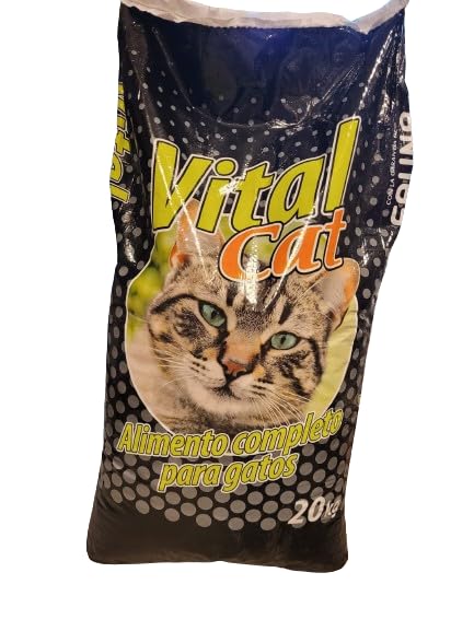 Peyca Vital Cat 20kg - Fauna. Pienso para Gatos Alimento Completo para Gatos Adultos y Gatitos. con proteinas y Grasas.