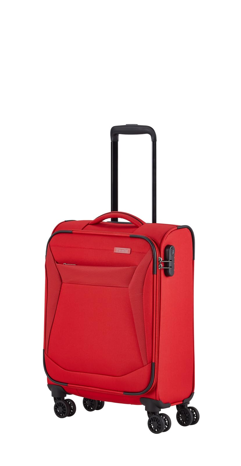 Travelite Handgepäck Trolley klein, Chios, Weichschale, 55x39x20 cm, 2,4 kg, mit 4 Doppelrollen & Zahlenschloss – Koffer passend für Lufthansa, Swiss, Eurowings, Ryanair, easyJet