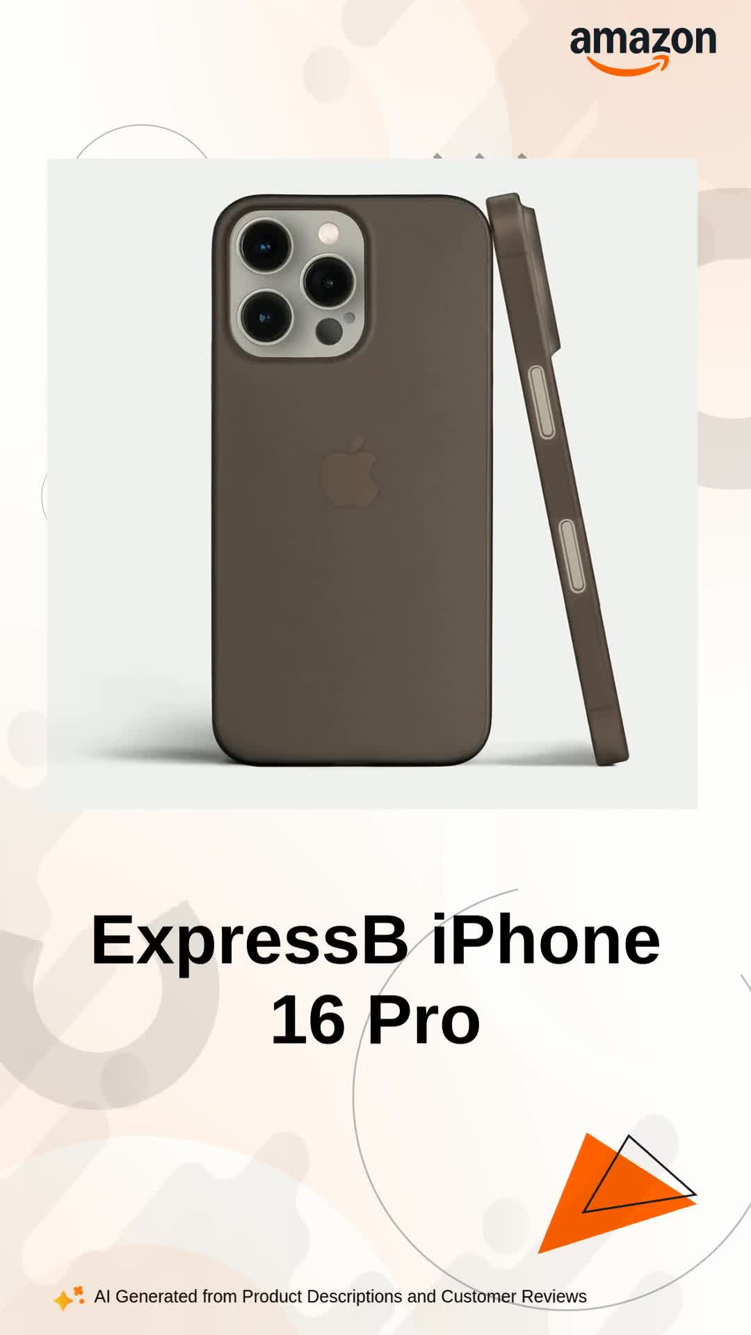 ExpressB® for iPhone 16 Pro Case Back Cover | Zero Drop Protection