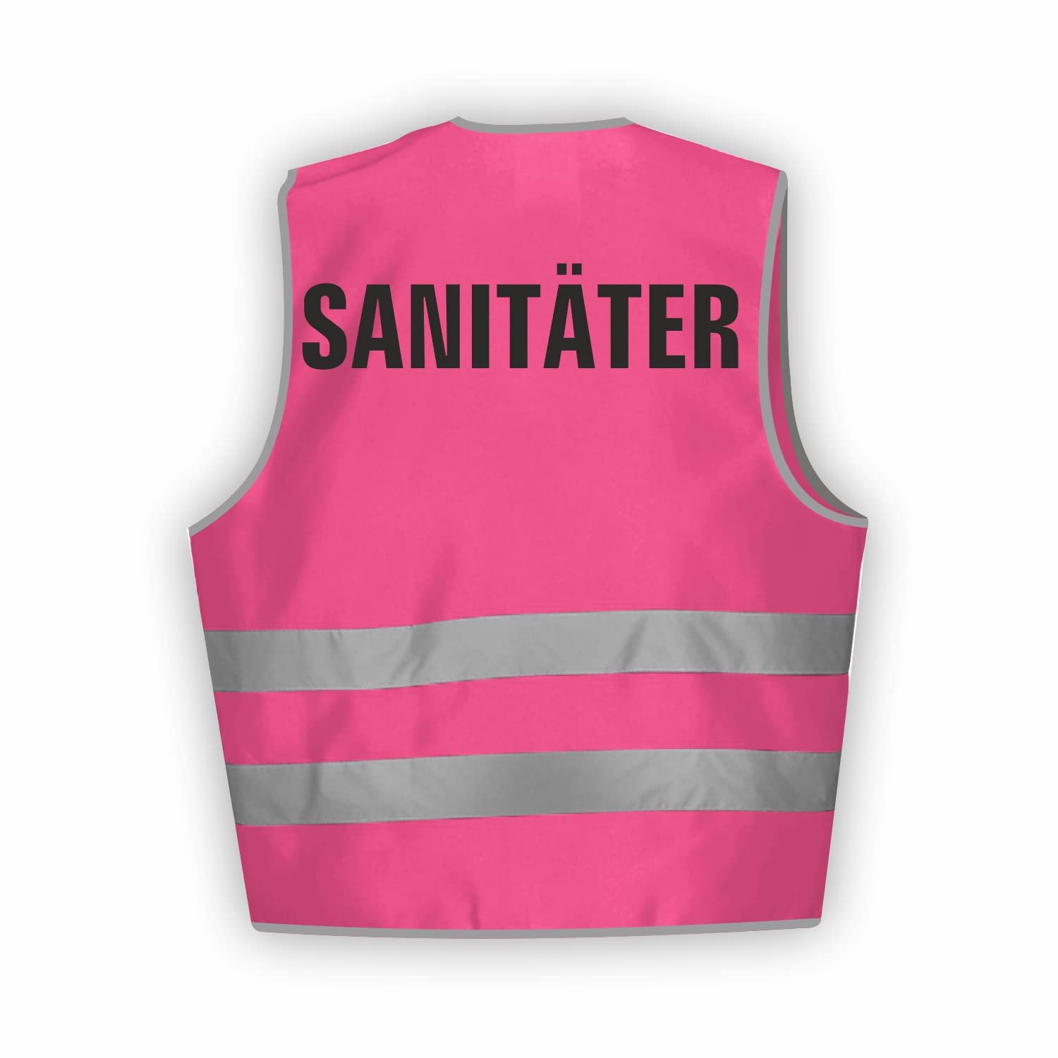 Sicherheitsweste GELB Warnweste nach EN ISO 20471 zertifiziert - Warn Weste SANITÄTER - Unisex mit hochwertigem Reflektorstreifen