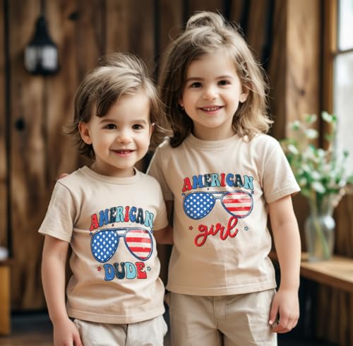 Kids Boys American Flag Shirts 4th of July T-Shirt Toddler Girls Cotton Patriotic Tops Tee Independence Day Clothes2