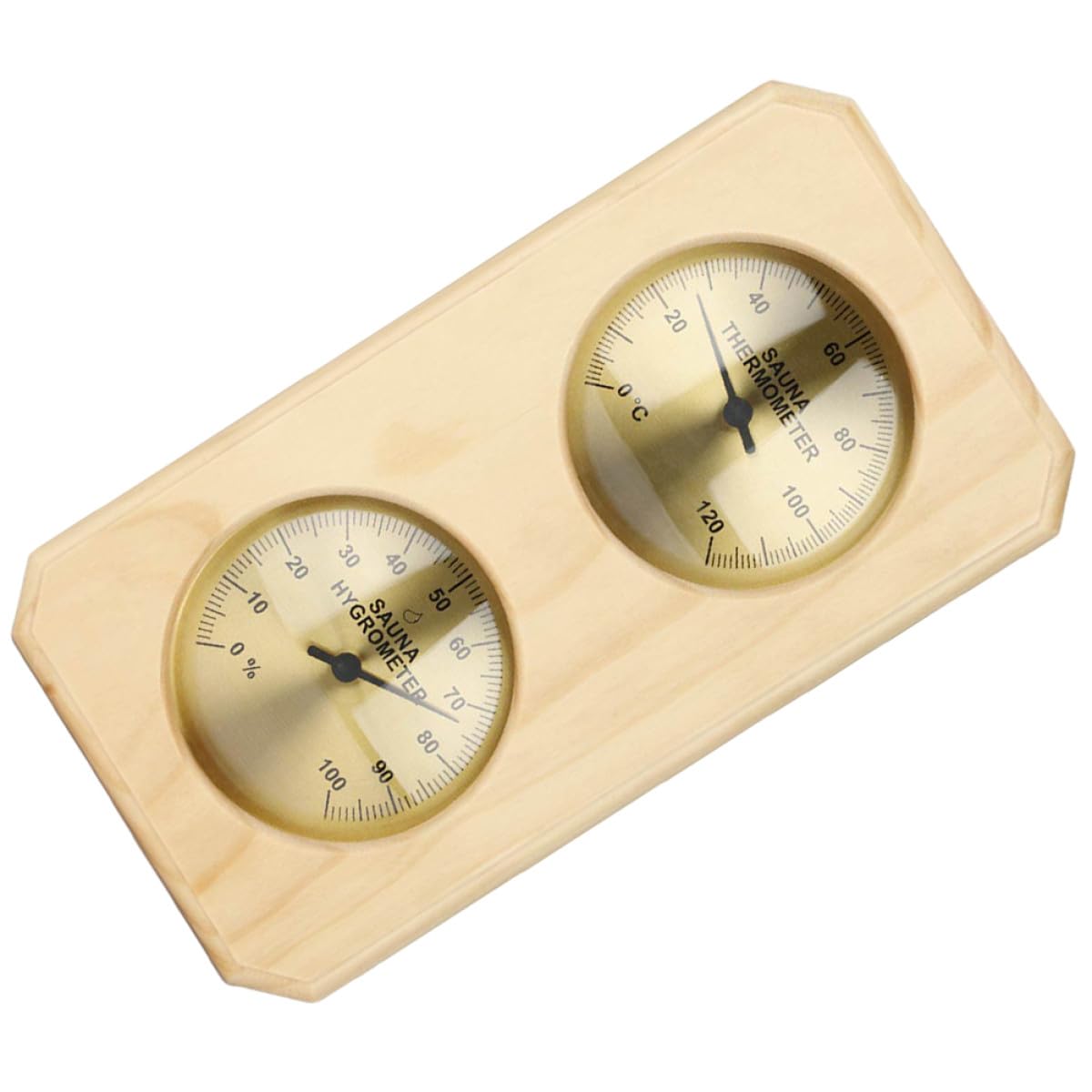 FOMIYES Sauna Hygrometer und Thermometer für Zuhause mit Temperaturbereich 0-120℃ und Feuchtigkeitsmessung bis 100% für Schnelle Praktische Innenraumüberwachung