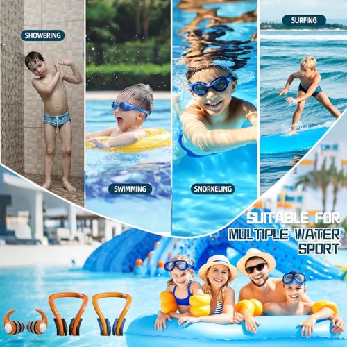 image for YUHENGLE Swimming Nose Clip Ear Plugs - 9 Packs Silicone Swim Nose Plu
