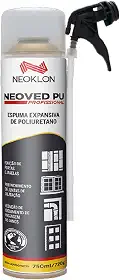 Espuma de Poliuretano Expansiva, Monocomponente, Alta Expansão, para Isolamento Térmico e Acústico, Fixação de Dutos e Ar-Condicionado, Preenchimento de Batentes Neoved Pu c/Aplicador 750g