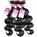 Brazilian Body Wave Bundles with Closure 100% Unprocessed Human Hair Bundles with Closure 8A+ Upgrade Short Bob Hair Bundles with Closure Free Part (10 10 10 10 with 8)
