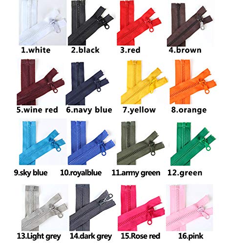 Estrattore Ziper, fissatore di cerniere, Sliders Zipper,Sewing Zips,Ended Zip Fasteners,5pcs Jacket Zipper Reversible Slide #5 Molded Plastic Separating End