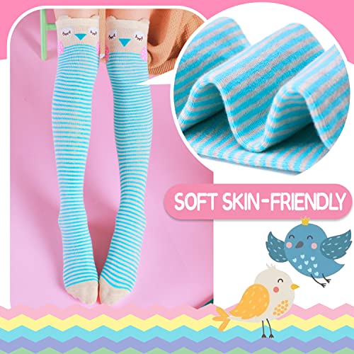 ANTSANG Kids Girls Knee High Socks Long Boot Crazy Silly Fun Gift Cute Tall Animal Socks for Child 6 Pairs2