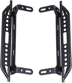 Hobbypark Metal Side Pedal Step Running Boards Foot-Plate for Traxxas TRX4 TRX-4 1/10 RC Crawler Body Shell Accessories (Black)