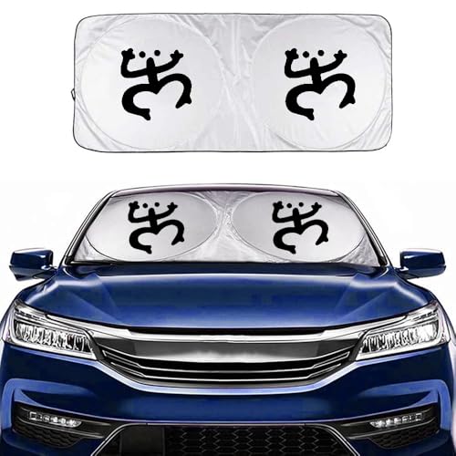 Car Windshield Sun Shade Compatible with Coqui Puerto Rico Frog Taino, Front Window Windshield Blocks UV Rays Sun Visor Protector Sunshade