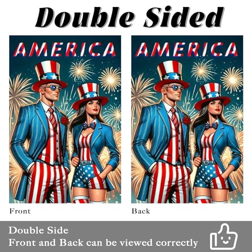 Image of Nuxovilar Veterans Day Fireworks Flag 12x18 Polyester
