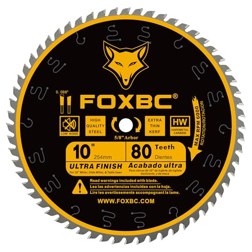 FOXBC 10-Inch Table Saw Blade,...