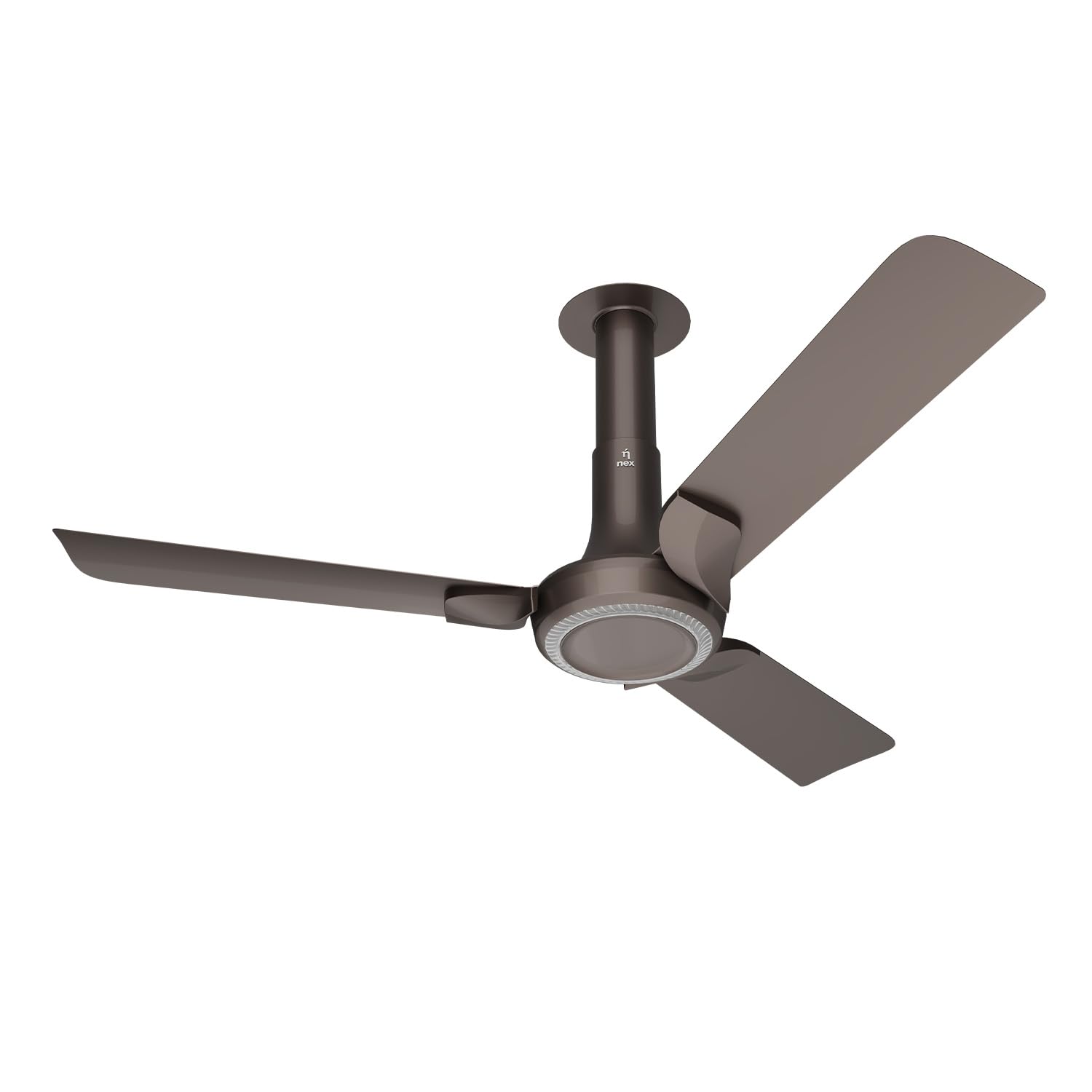NNEX Glyde A60 1200 mm | BEE 2 Star Rated Premium Ceiling Fan | 20% Higher Air Thrust* | Airfluence™ Al Blades | Adjustable Downrod | 2-Yr Warranty | Mist Brown (B0C442LSVN) Amazon Price History, Amazon Price Tracker
