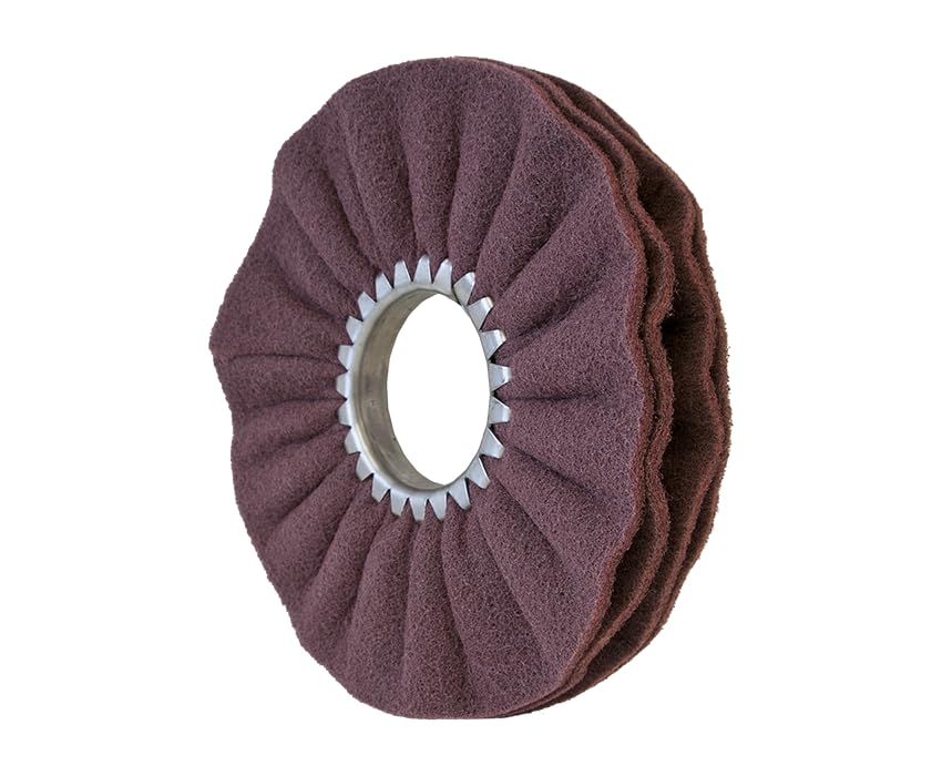 Non-Woven Airway Buff 10" x 3" Very Fine A/O | 10" Surface Preparation Abrasive Wheel | Metal Cleaning Angle Grinder Wheel