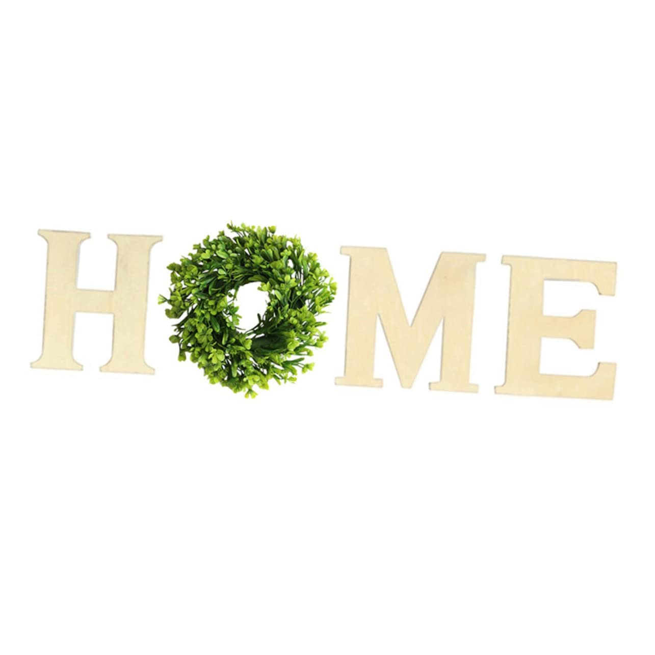 Holibanna Décoration Murale Bois Home à Suspendre Diy Ornement Intérieur Chaleureux Anneau Herbe Simulé Accessoire Photo Pour Salon Et Fête