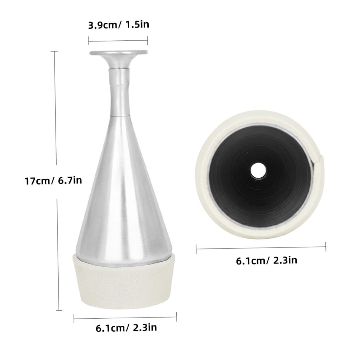 Levemolo Versatile Trumpet Practice Mute Metal Straight Mute Noise Reduction for Home Musicians