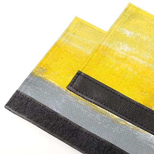 Image of Pardick Refrigerator Door Handle Covers Set of 2 Yellow Modern Abstract Painting Washable Dishwasher Mocrowave Fridge Oven Door Decor Handle Cover Keep Your Kitchen Appliance Clean from Food Stains