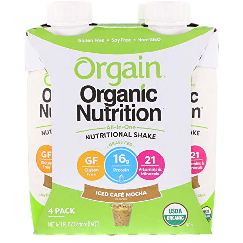 Orgain Nutrition Shake - Mocha - 11 oz - 4 ct