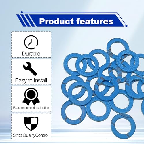 Image of 20 Pcs Lower Unit Drain Plug Seal Gasket, 3 /8-16 Gearcase Lube Oil Drain Screw Washer Replacement for Mercury Outboard Evinude Mercruiser Outdrive Tohatsu 12-19183-3 12-19183Q02 12-19183K02 18-2244