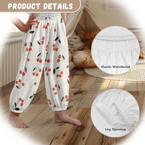 Girls Trousers Girls Wide Leg Pants Slim Fit Warm Boys Lantern Trousers Breathable Fabric for All Day Wear 6
