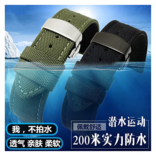 ZHANGUO Canvas lederen bodem horlogeband vervanging compatibel met tissot compatibel met seiko nylon riem compatibel met Timex Bekijk accessoires 18 mm 20 mm 21 mm 23 mm - Afbeelding 5