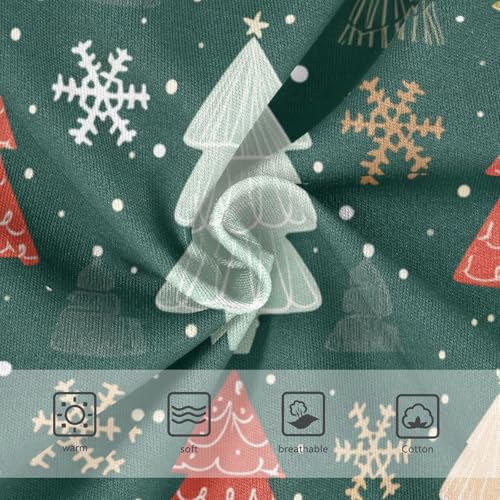 Cotton Toddler Underwear Custom Colorful Christmas Trees Green Girl Panties Cute Cartoon Underpants Briefs 2t3