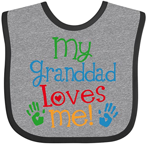 inktastic My Granddad Loves Me Baby Bib - Main Image