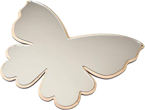 Espejo de marco de madera Espejo de maquillaje de acrílico Forma irregular Espejo decorativo Cosmético Belleza Pared Decoración de habitación