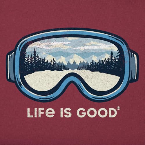 Life is Good. Men's Goggles Trail View LS Crusher Tee, Cranberry Red, Medium2